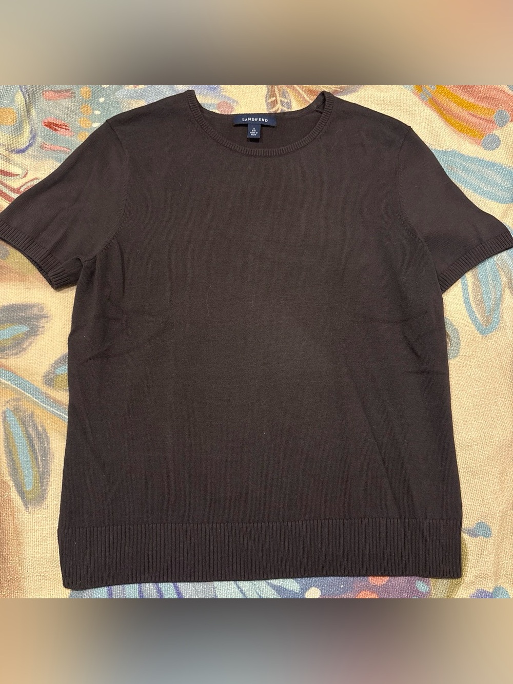 Vintage Lands' End German Women’s Crewneck Sweater in Dark Brown